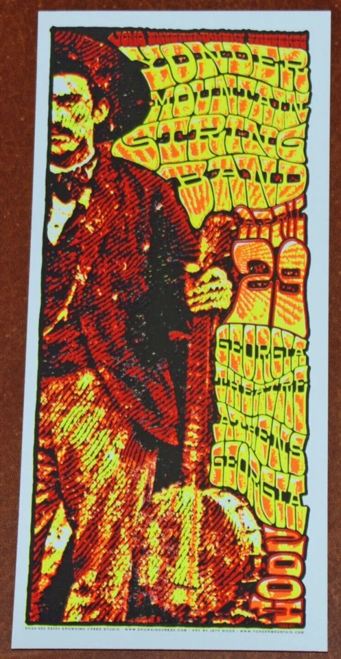 Pôster Jeff Wood Art Print Yonder Mountain String Band 2004 Atenas, GA YMSB - Imagem 1 de 4