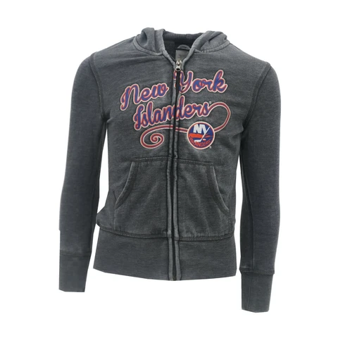 New York Islanders Official NHL Kids Youth Girls Size Full Zip Hooded Sweatshirt Cover