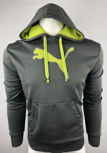PUMA Mens Large Sport Lifestyle Fleece Hoodie Warm Cell Gray Green Warm Cell - Picture 1 of 12