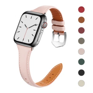 Für Apple Watch 11 10 9 8 7 6 SE Slim Lederband Damen Armband 44/41/45/42/46mm - Bild 1 von 57