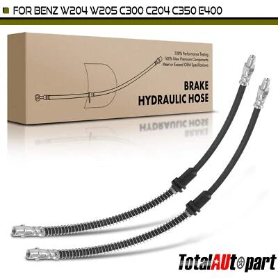 2pcs Brake Hydraulic Hose for Mercedes-Benz W204 W205 C300 C204 C350 E400 Front - Image 1 of 4