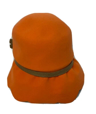Sombrero para mujer "Christian Dior" naranja vintage años 60 Foto 1 de 4