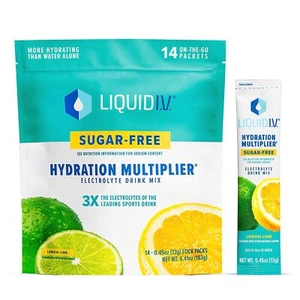 Liquid I.V. Sugar Free Hydration Multiplier Lemon Lime 14 sticks - Picture 1 of 7