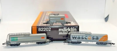 Z Scale Marklin 82202 Set Of 3 Tank Cars BP & Wascosa Original Box - Image 1 of 4
