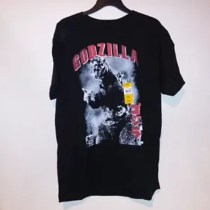 Godzilla T Shirt Mens Graphic Tee Large Black Red Short Sleeve Crew Neck New - Picture 1 of 7