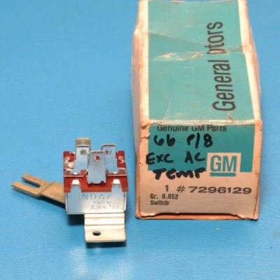 Interruptor de control de temperatura del calentador GM 1966 Pontiac Bonneville Catalina 2+2 NOS Foto 1 de 4