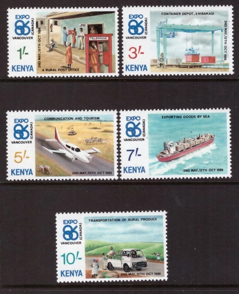 Kenya 1986 World Fair "Expo '86" set MNH mint stamps - Image 1 of 1