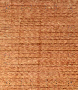 Luxurious Orange Hand-knotted Silk Rug Authentic Gabbeh Rug 8x8 ft Square - Picture 1 of 12