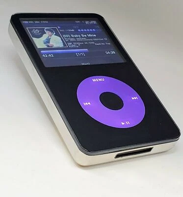 New Apple iPod Video 5th Gen 256GB Black & Purple Upgraded SD Card SSD -Warranty - Image 1 of 4