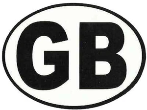 Adesivo decalcomania paraurti esterno auto ovale GB Gran Bretagna - Foto 1 di 3
