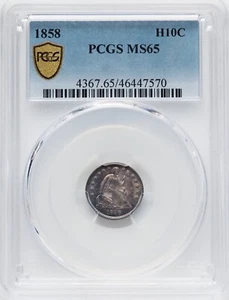 1858 H10C PCGS MS65 - Bild 1 von 4