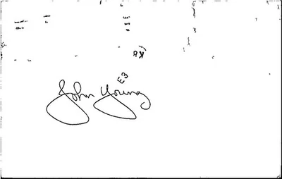 -John Young- (d.2016) Signed/Autograph/Auto Postcard Detroit Tigers MLB - Image 1 of 2