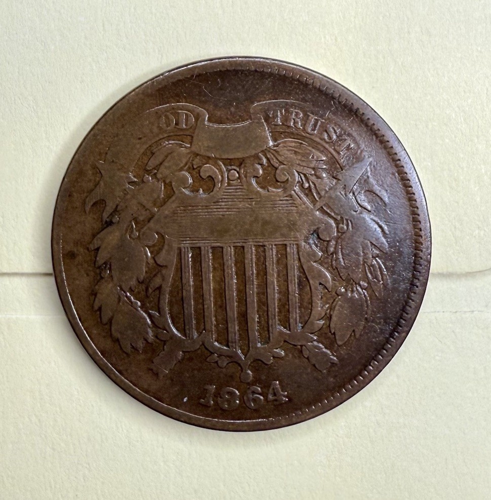 アメリカ　２セント銅貨　1864年 美品 1864 Two-Cent Piece Value | JM Bullion™