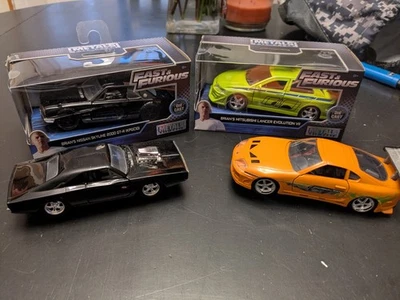 Jada Rápido y Furioso Brian's Mitsubishi Lancer Evo VII Nissan Skyline Foto 1 de 3