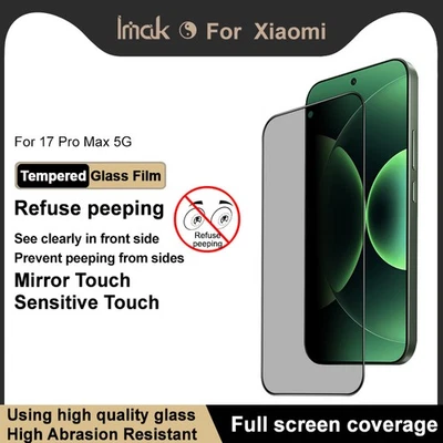 For XiaoMi 17 Pro Max, imak Privacy Tempered Glass Film Full Screen Protector - Image 1 of 4