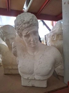 Büste Claudius Figur Stuckgips Dekoration Kopf Säule Statue Auf Alt Crem 2353 - Picture 1 of 5