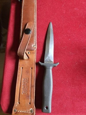Gerber Mark I Boot Knife  & Leather Sheath Mk 1 - Low Serial Number  - Image 1 of 4