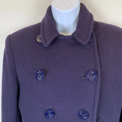 Lauren Ralph Lauren шерсти кашемира смесь Peacoat размер 6 сливы фиолетовый классическое пальто - Изображение 1 из 4