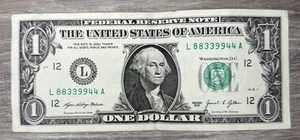 4 pares (88339944) billete de un dólar trinario de $1 número de serie elegante - Imagen 1 de 2