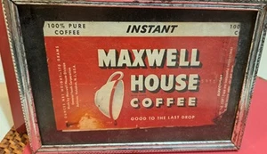 Vintage gerahmte 4x6 Maxwell Haus Kaffee Werbung  - Bild 1 von 1