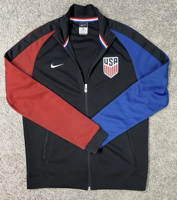 Chaqueta de fútbol Nike Team USA para hombre mediana N98 negra roja azul auténtica Copa del Mundo Foto 1 de 4