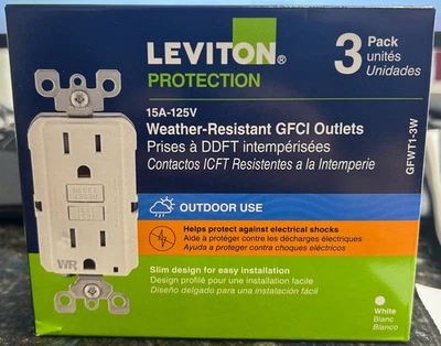 LEVITON PROTECTION GFWT1-3W (5Pack of 3Packs) - Image 1 of 2