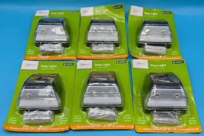 Lote de 6 luzes de passo LED movidas a energia solar inclui bateria Ni-MH 8 horas de luz - Imagem 1 de 4