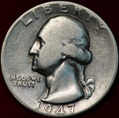 1947 Philadelphia Mint Silver Washington Quarter - Image 1 of 2