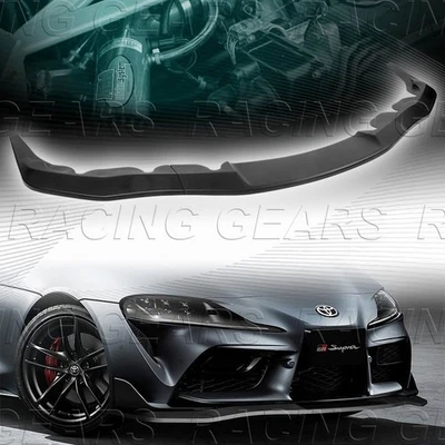 KIT CARROCERÍA PARACHOQUES DELANTERO NEGRO MATE ALERÓN DIVISOR LABIO AJUSTE 19-26 TOYOTA SUPRA A90 Foto 1 de 4