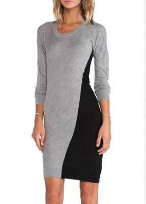 Vestido Suéter Alexander Mcqueen Colorblock Mujer’s Mediano Bodycon Lápiz Lana Foto 1 de 4