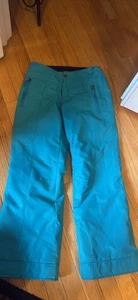 Obermeyer Esquí Nieve Pantalones Niños Niñas Turquesa Verde azulado Talla 10/12 - Imagen 1 de 5
