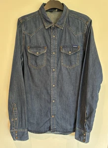 Diesel Industry Men’s Y2K Denim Shirt M – Chest 40″ – Pop Buttons – Western VGC - Picture 1 of 21