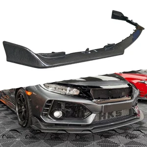 Alerón parachoques delantero de fibra de carbono estilo OE para Honda Civic FK8 tipo R 2016-2021 - Imagen 1 de 19