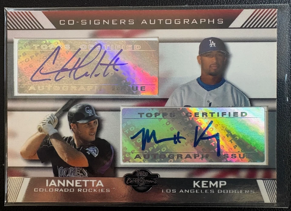 2007 Topps Co-Signers Matt Kemp Chris Iannetta ROOKIE Dual Auto Dodgers - Image 1 of 1