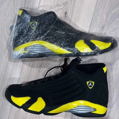 Nike Air Jordan XIV 14 Retro Thunder negro amarillo 1 3 4 11 12 487471-070 Talla 14 Foto 1 de 4