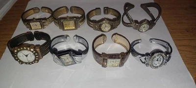 批量 19 件 复古袖口 女士手表 Vernier Chico's Echo 未测试 零件 — 第 1/4 张图片