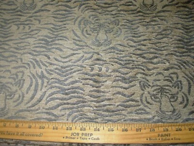 10 YDS P KAUFMANN COPYCAT TIGER  ANIMAL CHENILLE UPHOLSTERY FABRIC FOR LESS - Image 1 of 4
