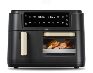 Cello AF901A Easy Fry Dual Zone Digital 11 litre Air Fryer 2 Draw 3.5L 7.5L Oven - Picture 1 of 42