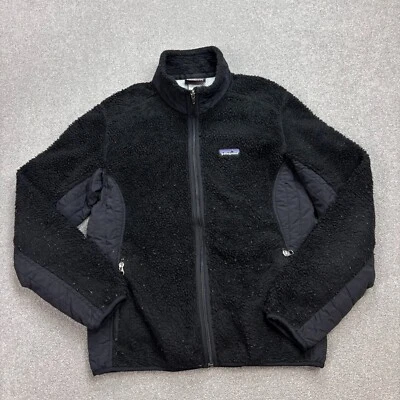 Patagonia Fleece Womens Large Black Retro X Deep Pile Lined Outdoors Jacket Lady - Image 1 of 4