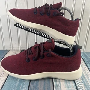 Allbirds Mens Wool Runners 0721 NV1 Red Casual Shoes Sneakers Size 9 - Picture 1 of 14