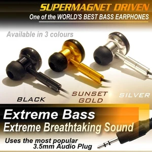 EXTREME MEGA SUPER BASS EARPHONES / Earbuds Headphones NICE SOUND HIGH QUALITY - Picture 1 of 1