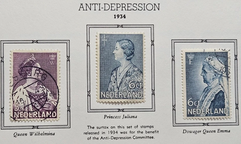 Sello Europa Países Bajos 1934 Antidepresión B70 y 72 usado B71 MLH Foto 1 de 1