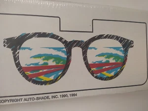 Vintage 80s 90s Auto Car Windshield Cover Sun Shade Cardboard, folding. Fish USA - Picture 1 of 14