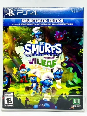 The Smurfs Mission Vileaf - Smurftastic Edition - PS4 - Brand New | Factory Seal - Image 1 of 4