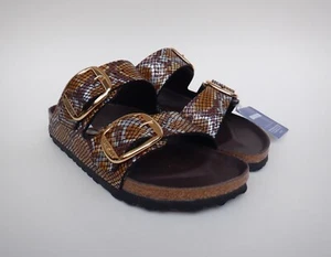 Sandalias estrechas Birkenstock Arizona para mujer hebilla grande pitón - EU 37 = US 6 LEER - Imagen 1 de 14