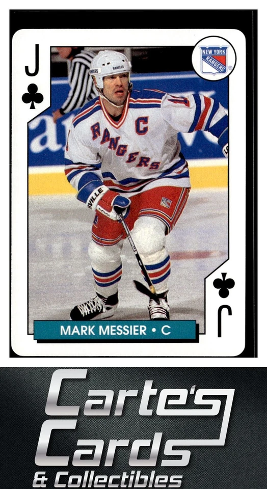 Mark Messier 1995-96 Bicycle NHL Hockey Aces #JC New York Rangers - Image 1 of 2