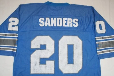 Camiseta vintage Barry Sanders para hombre talla 52/XL azul hogar Detroit Lions años 90 Foto 1 de 4