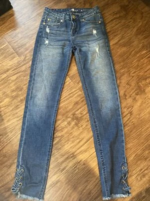 Jeans Slimmy 12 lavado oscuro 7 For All Mankind para niños ¡NUEVOS! Foto 1 de 4