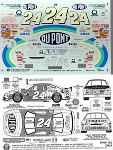 Slixx Decal 1152 Dupont 24 Car 1/24 1/25 NASCAR Dupont Monte Carlo No Bull Win - Picture 1 of 1