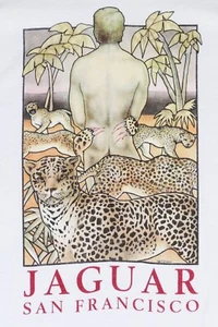 1980s Jaguar Gay Pride Bookstore Bathhouse Castro San Francisco Tank Top T Shirt - Picture 1 of 9